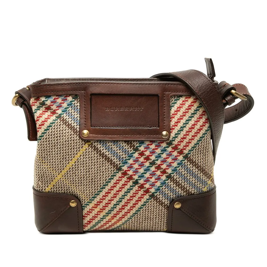 Burberry نوفا Check صوف حقيبة كروس