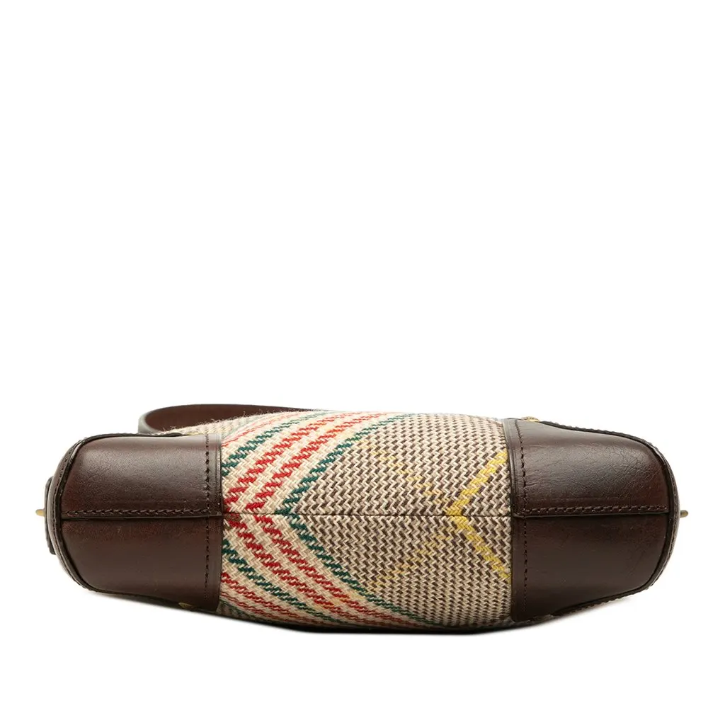 Burberry Nova Check Wool Crossbody Brown Wool Good - Inside View