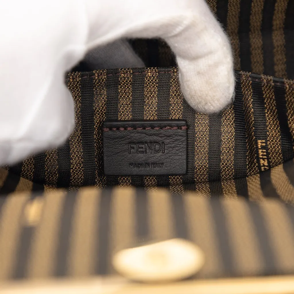 Fendi Smooth Calfskin Vitello Palmellato Wallet on Chain Brown Leather Very good - Box View