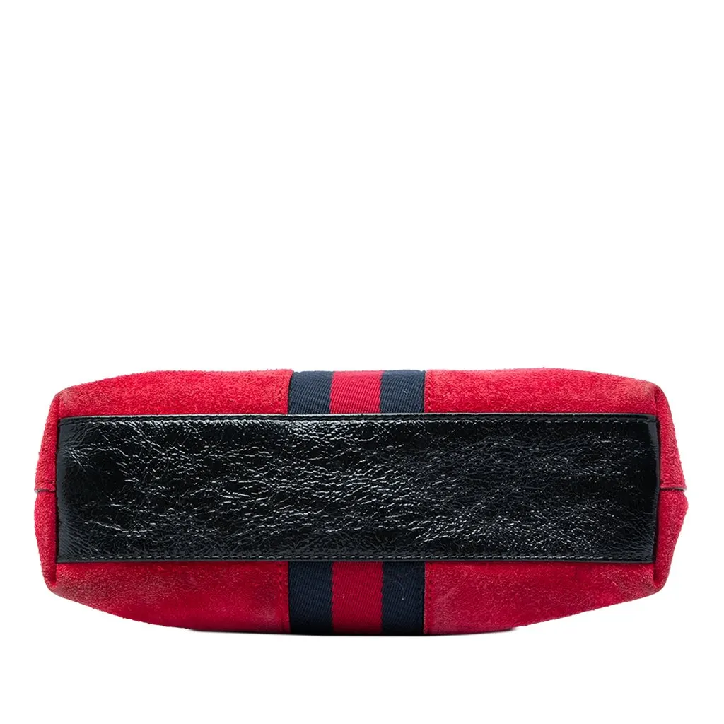 Gucci Small Suede Web Ophidia Dome Crossbody Red Leather Very good - Inside View