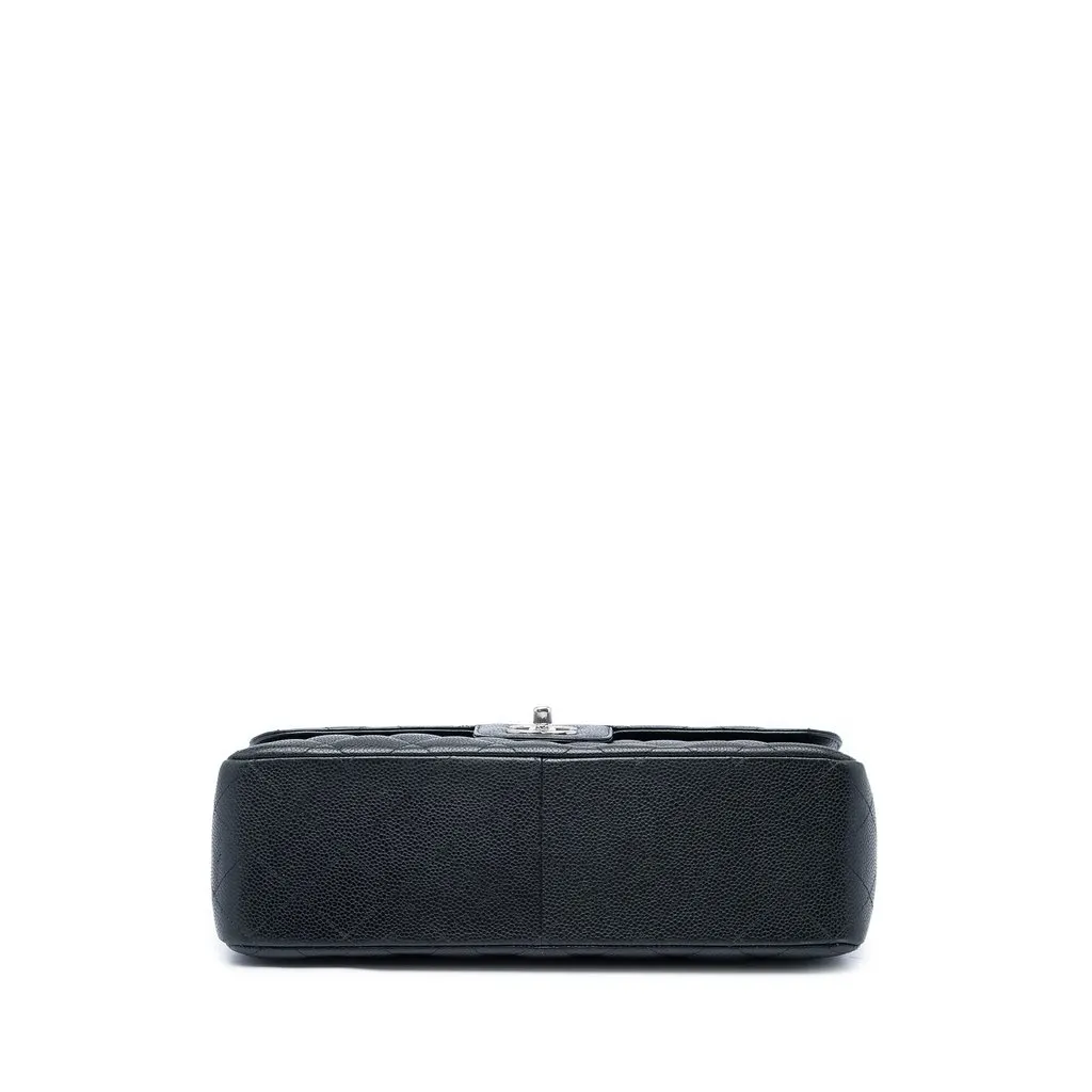 Chanel Jumbo Classic Caviar Double Flap Black Leather Very good - Inside View