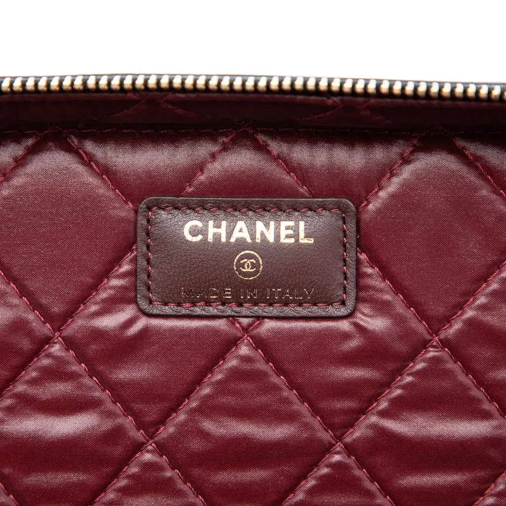 Chanel CC Quilted Lambskin Vanity Top Handle Bag Black Leather Very good - Box View