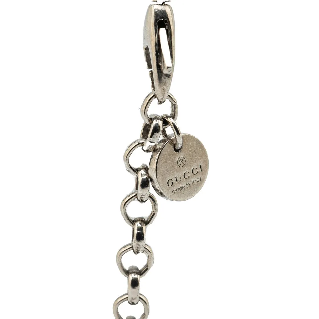Gucci Sterling Silver Interlocking G Necklace Silver Metal Very good - Model View