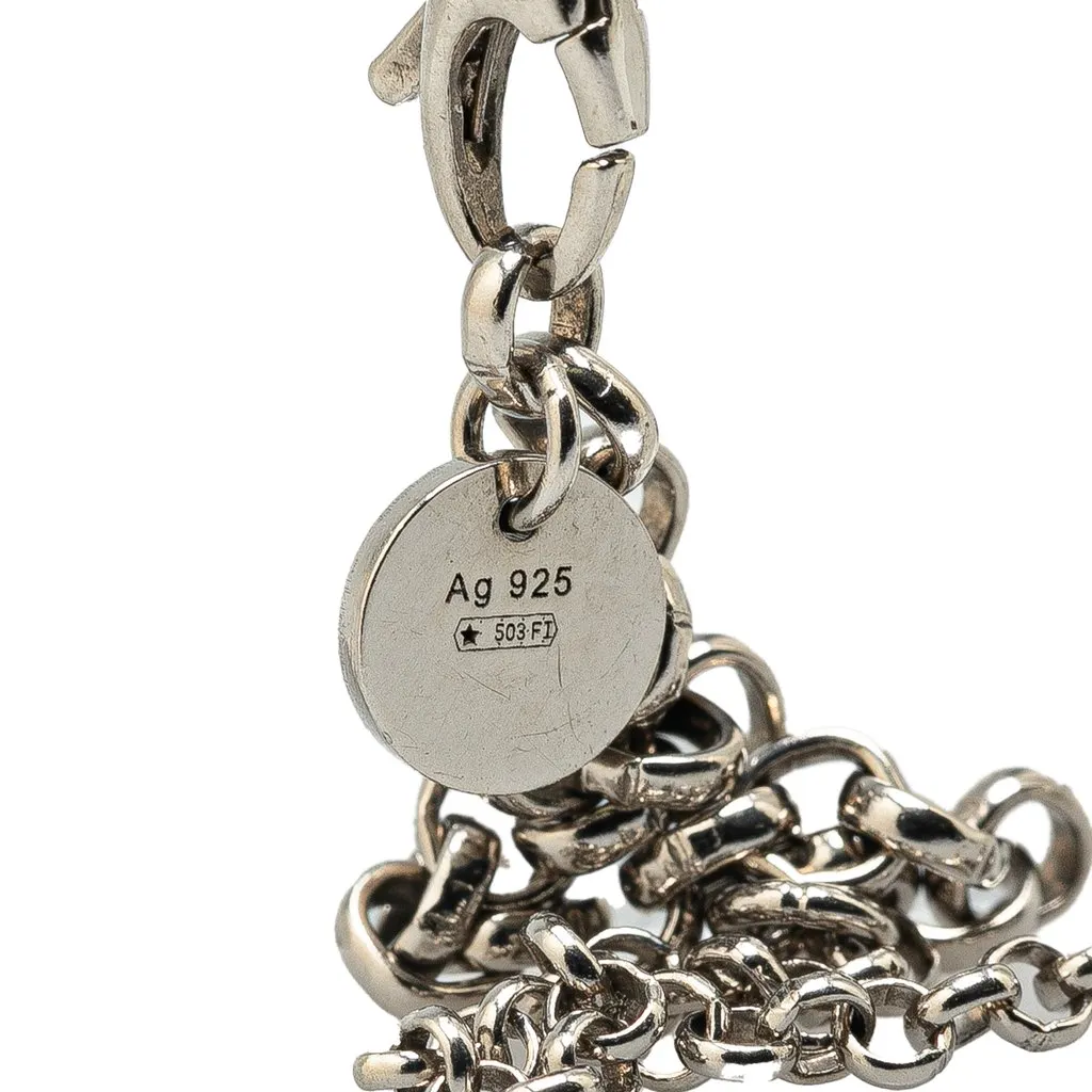 Gucci Sterling Silver Interlocking G Necklace Silver Metal Very good - Box View