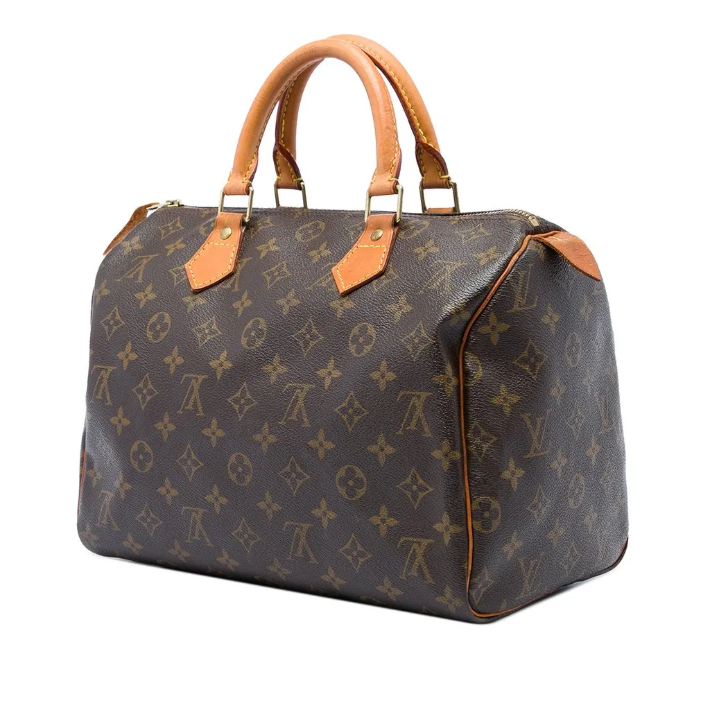 Louis Vuitton Monogram Speedy 30 Brown Canvas Good - Back View