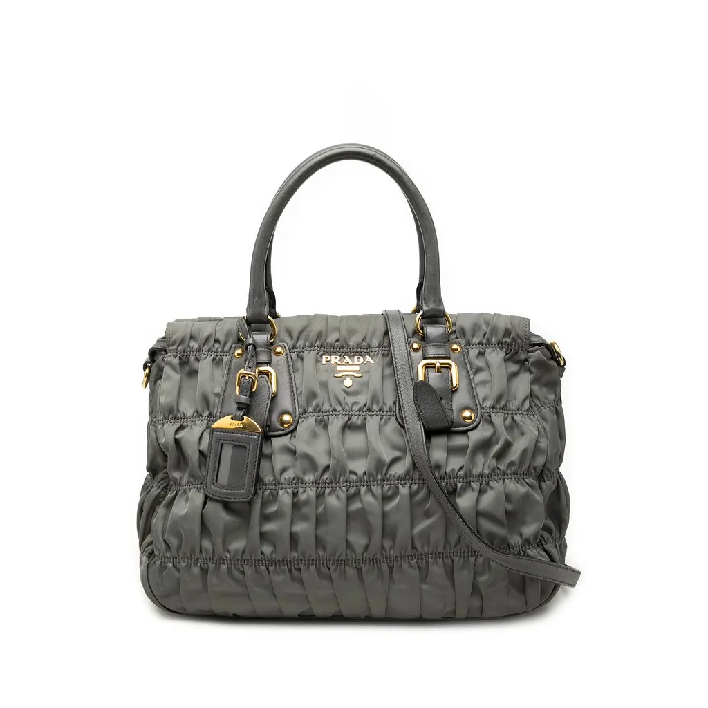 Prada Tessuto Gaufre Satchel MultiColor Very good - Front View