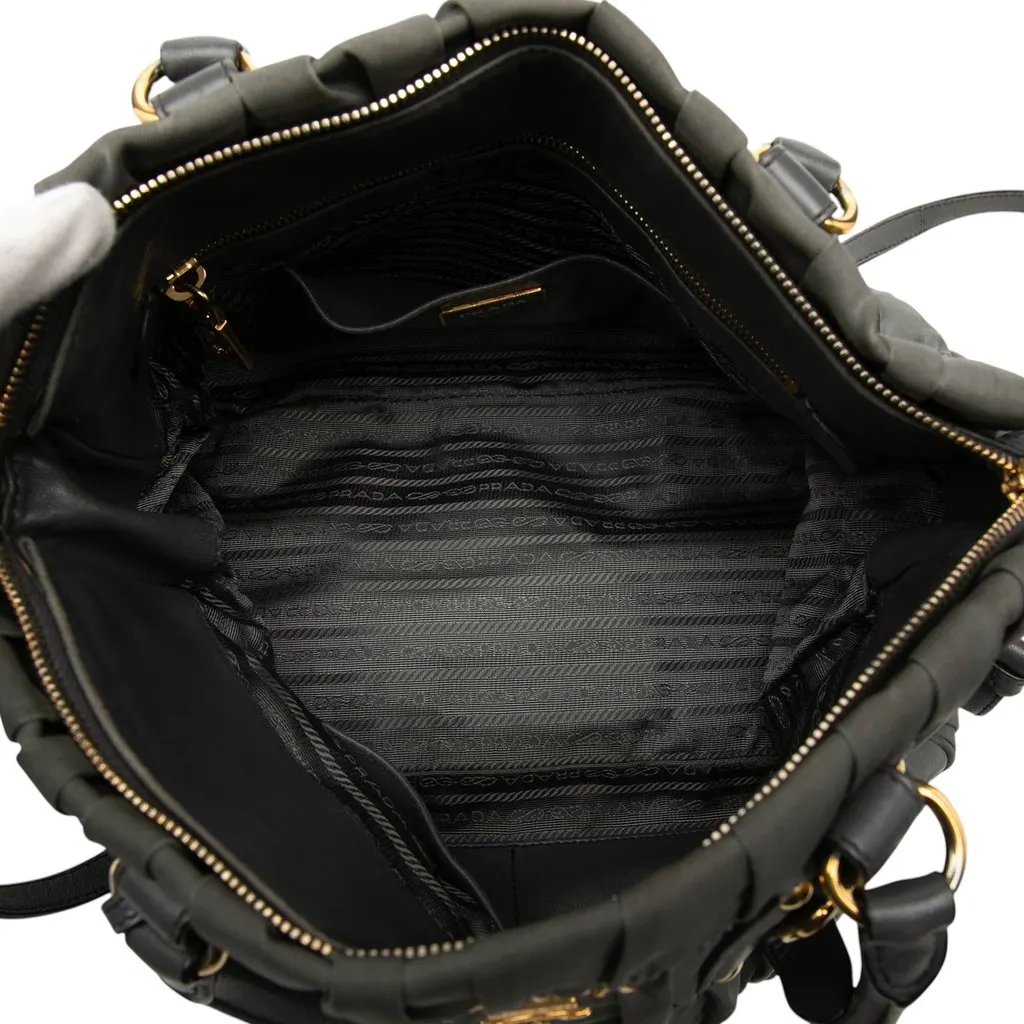 Prada Tessuto Gaufre Satchel MultiColor Very good - Model View