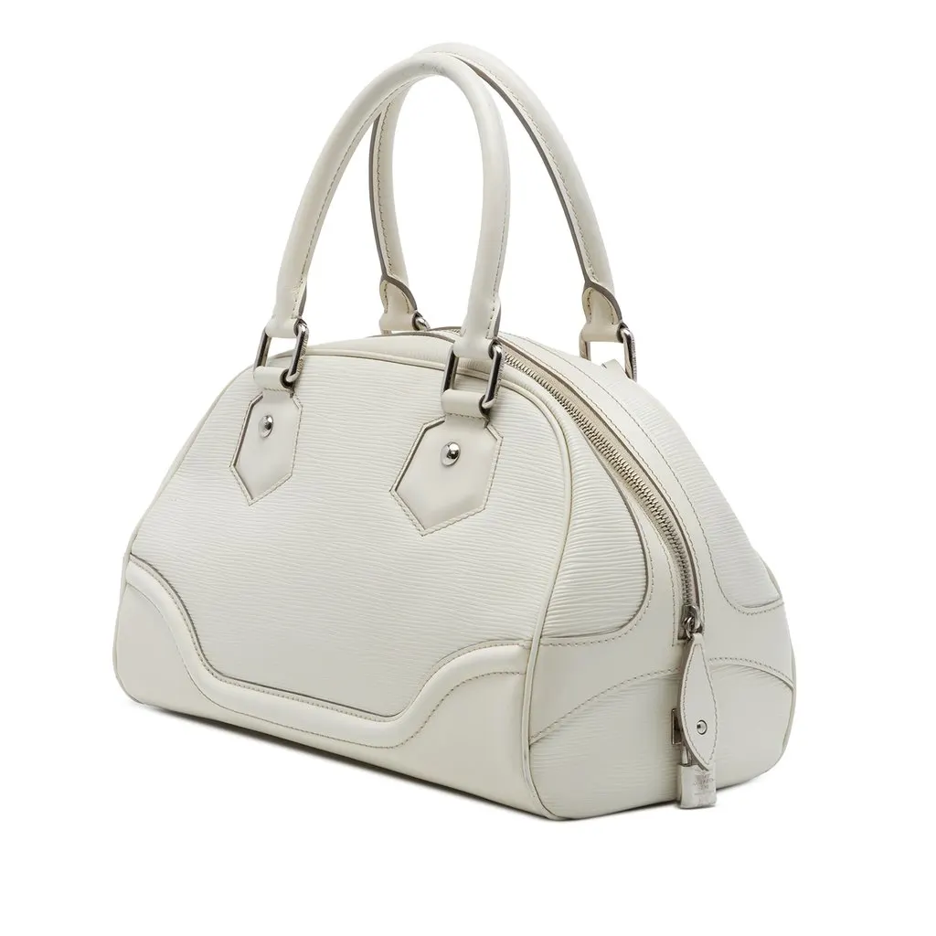 Louis Vuitton Epi Bowling Montaigne PM White Leather Very good - Back View
