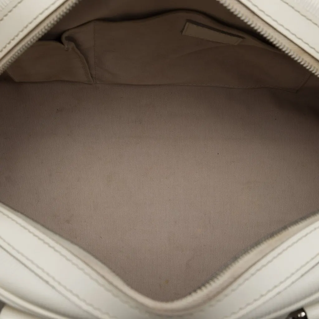Louis Vuitton Epi Bowling Montaigne PM White Leather Very good - Model View