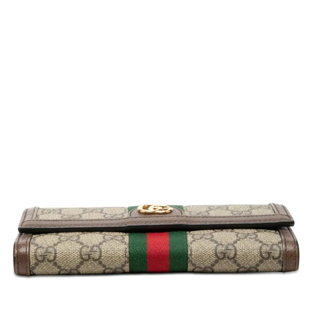 Gucci GG Supreme Web Ophidia Continental Wallet Beige Very good - Inside View