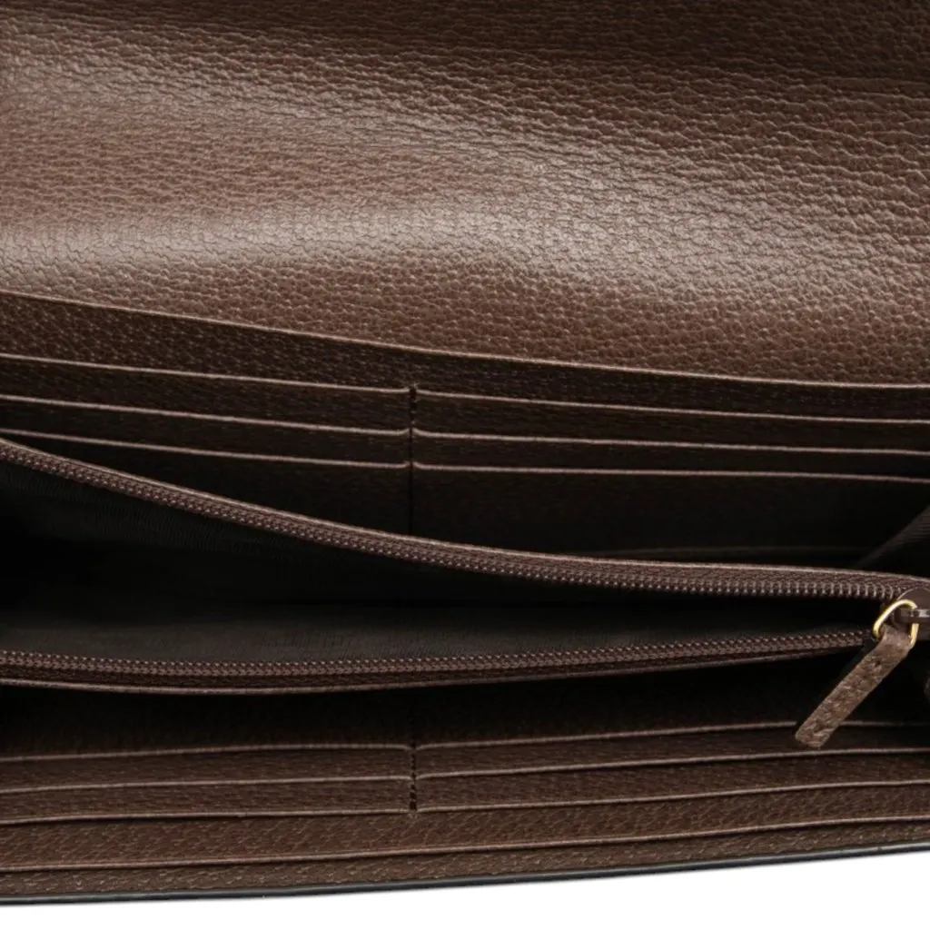 Gucci GG Supreme Web Ophidia Continental Wallet Beige Very good - Model View