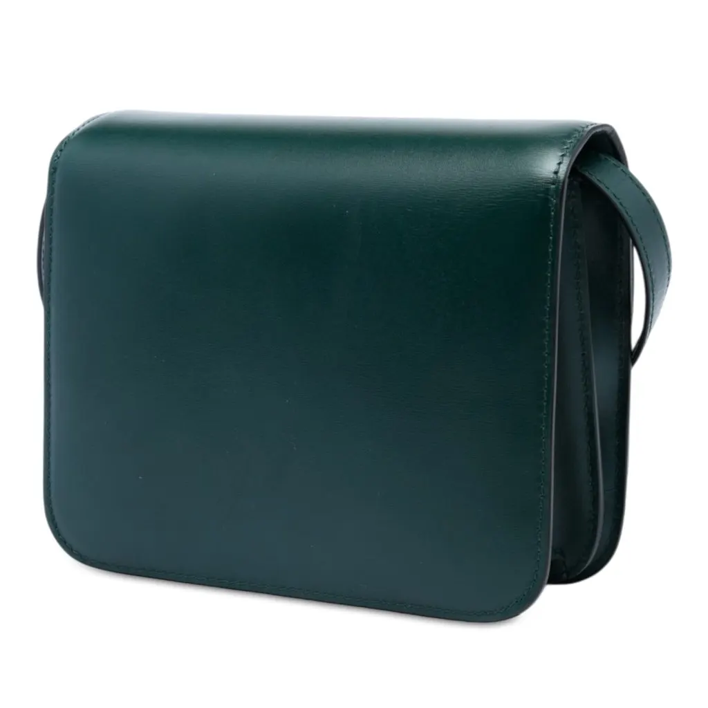 Celine Teen Calfskin Classic Box Green Leather Very good - Back View