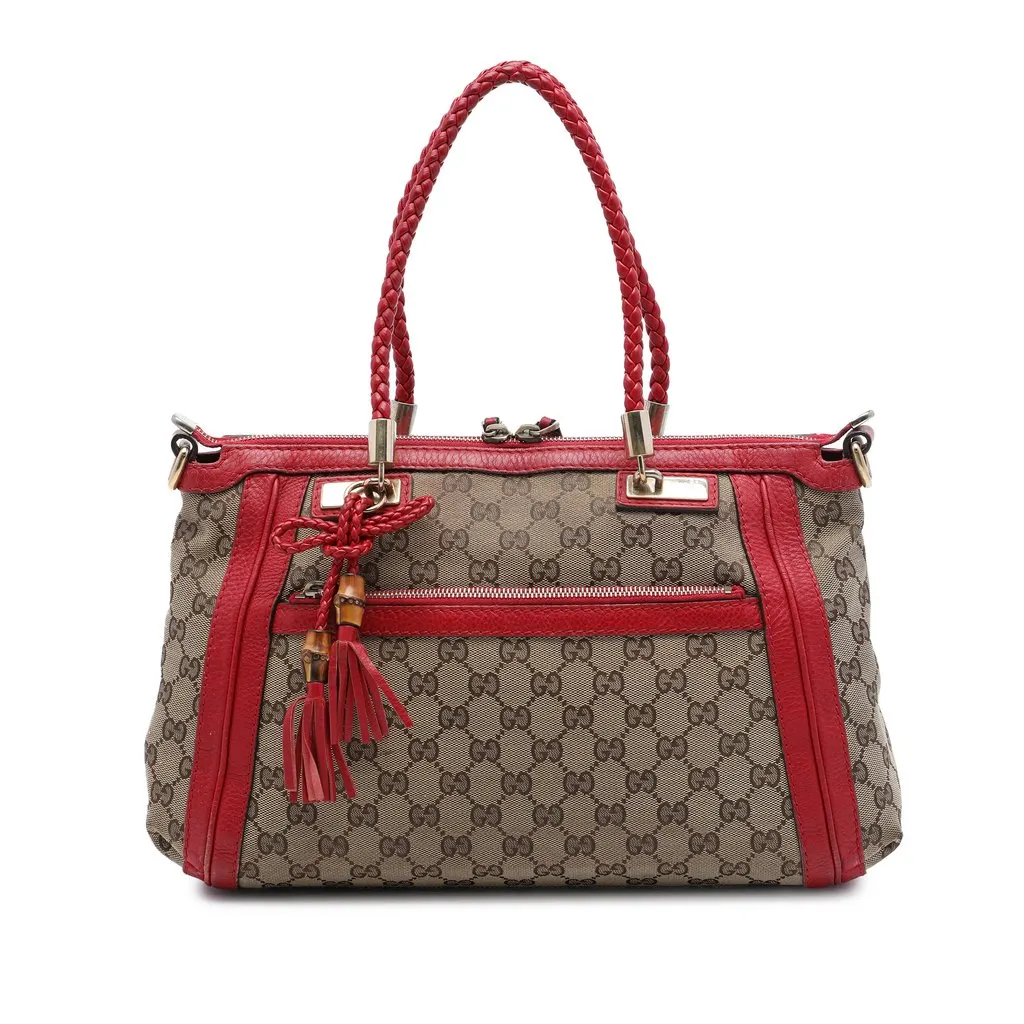 Gucci GG Canvas Bella Satchel Beige Very good - Front View