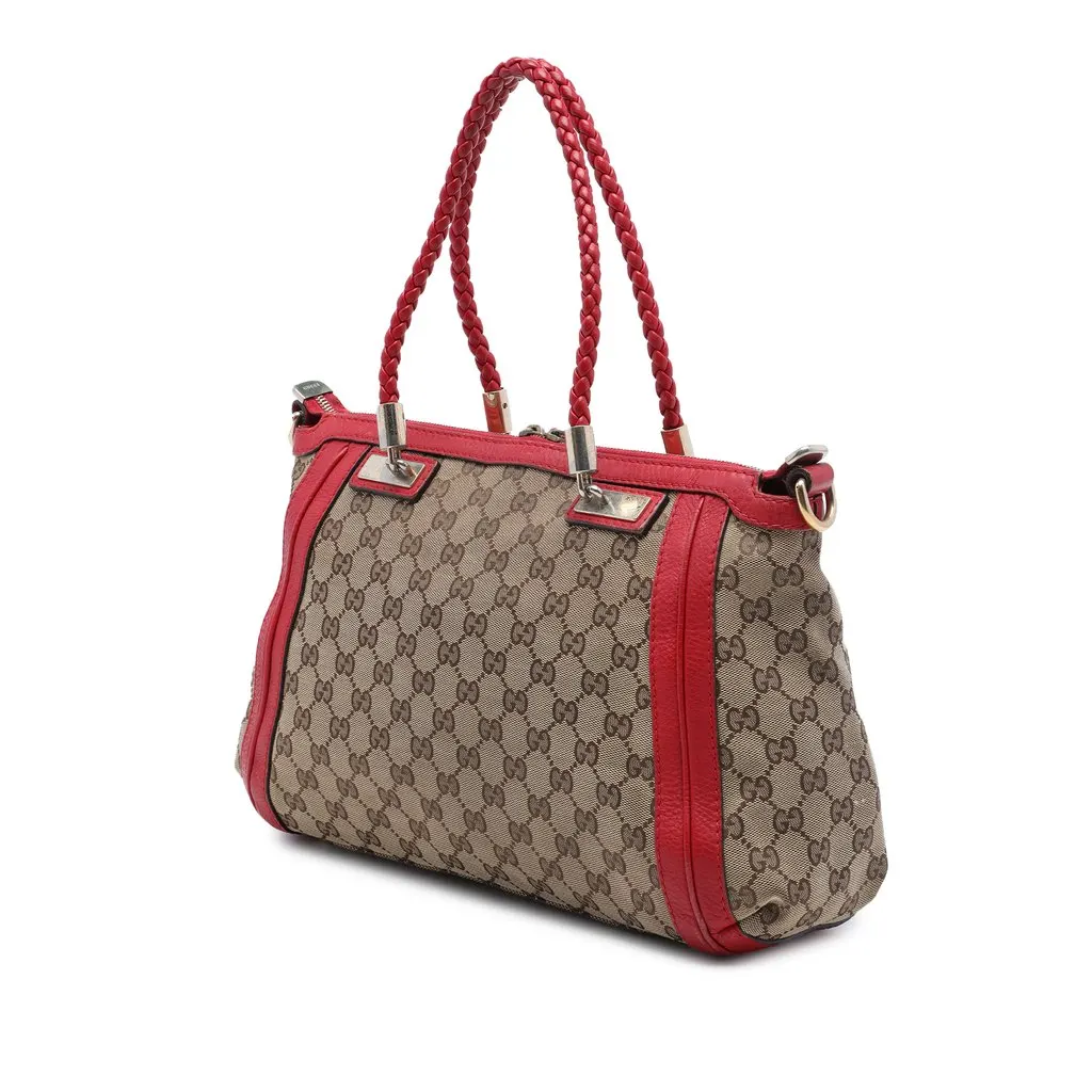 Gucci GG Canvas Bella Satchel Beige Very good - Back View