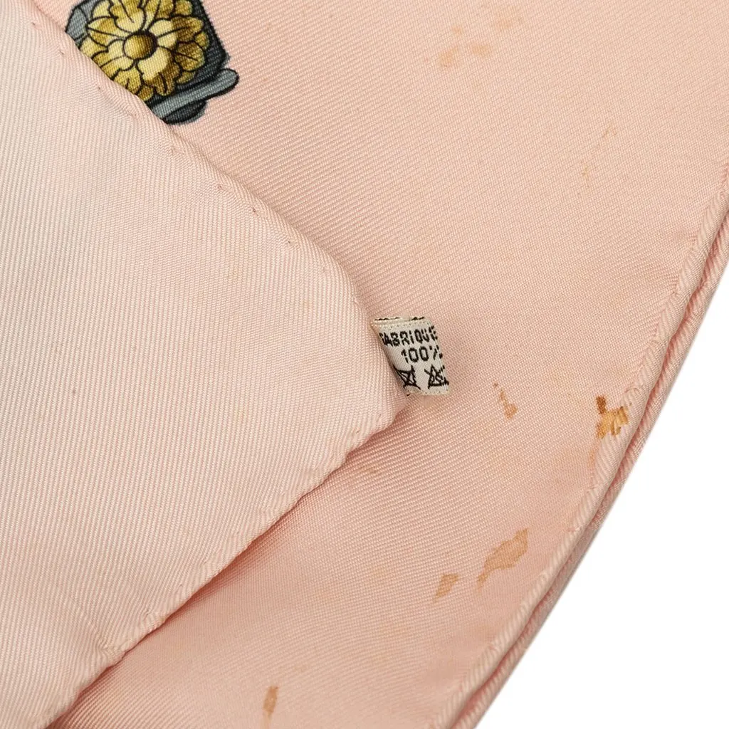 Hermès Springs Silk Scarf 90 Pink Silk Good - Box View