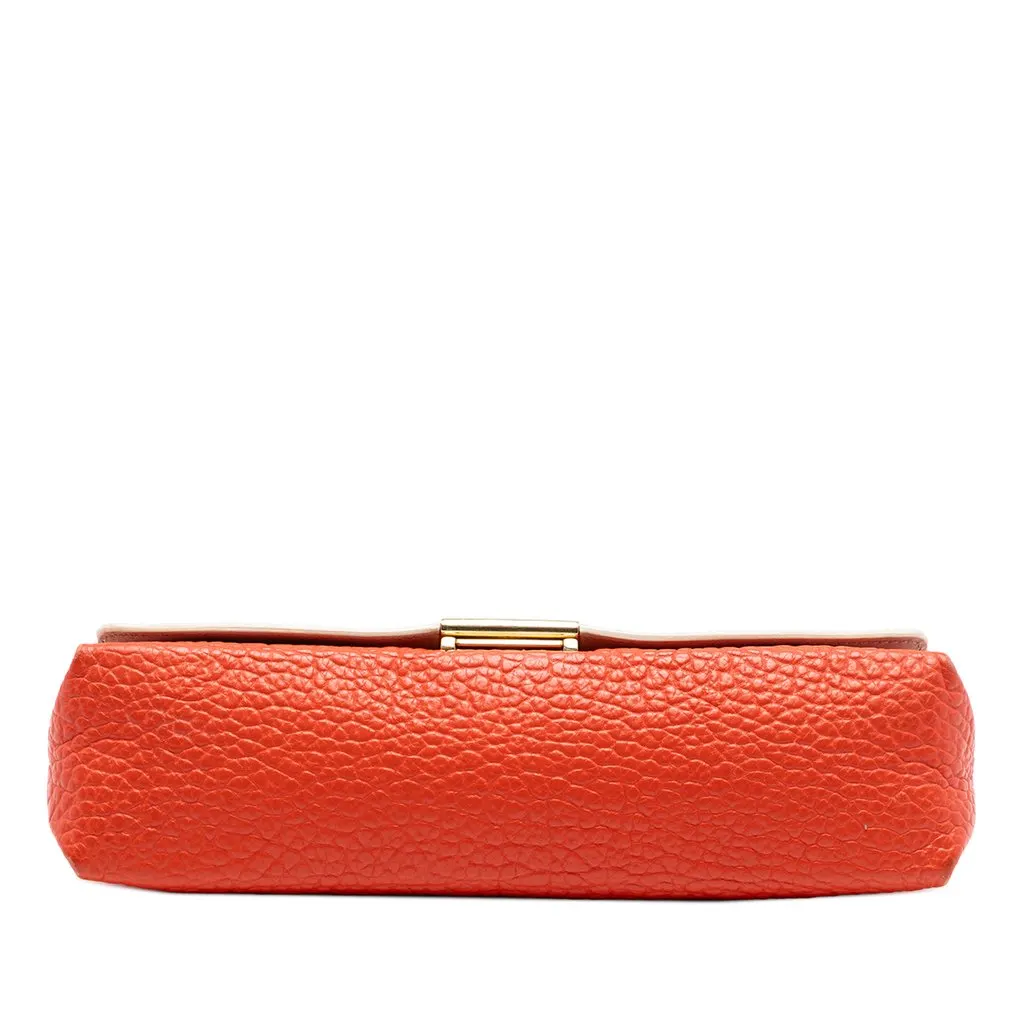 Burberry Medium Grained Calfskin Mildenhall Crossbody Orange Leather Very good - Inside View