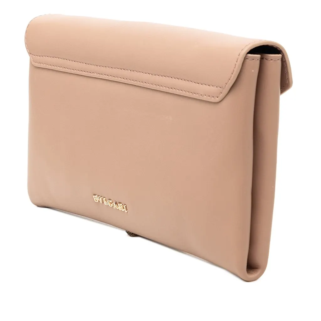 Bvlgari Leather Serpenti Forever Tassel Envelope Clutch Brown Leather Very good - Back View