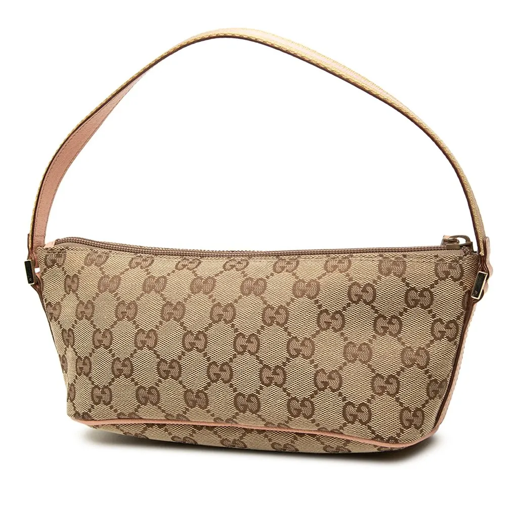 Gucci GG Canvas Web Boat Beige Canvas Good - Back View