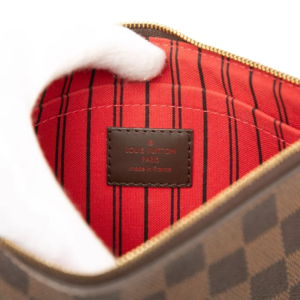 Louis Vuitton Damier Ebene Neverfull MM Pouch Brown Canvas Very good - Box View
