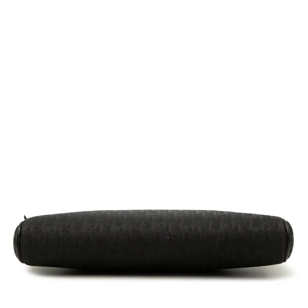 Dior Trotter Canvas Clutch Black Canvas Good - Inside View