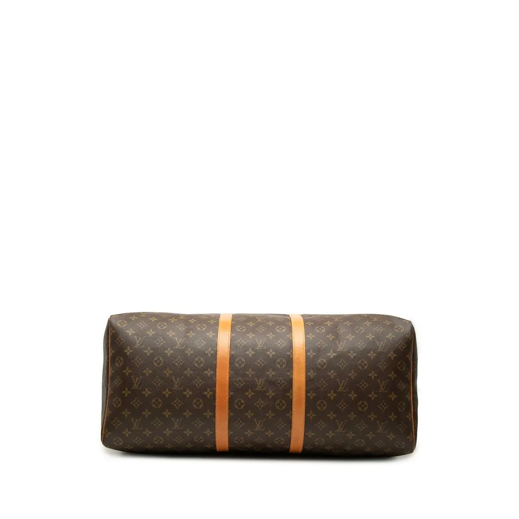 Louis Vuitton Monogram Keepall 60 Brown Canvas Good - Inside View