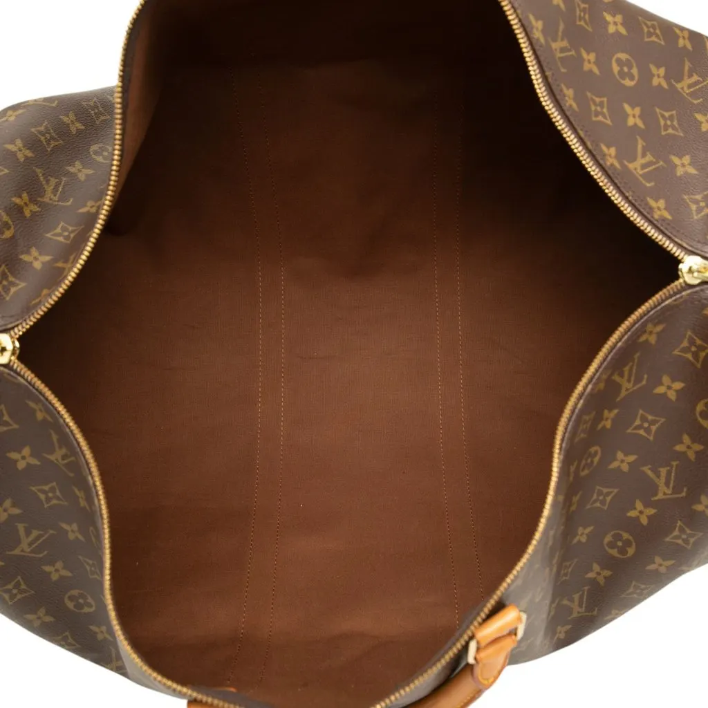 Louis Vuitton Monogram Keepall 60 Brown Canvas Good - Model View
