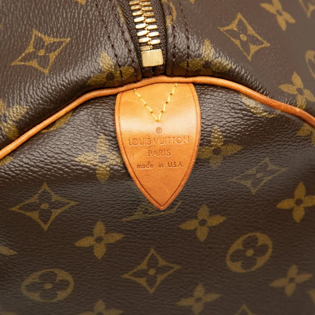Louis Vuitton Monogram Keepall 60 Brown Canvas Good - Box View