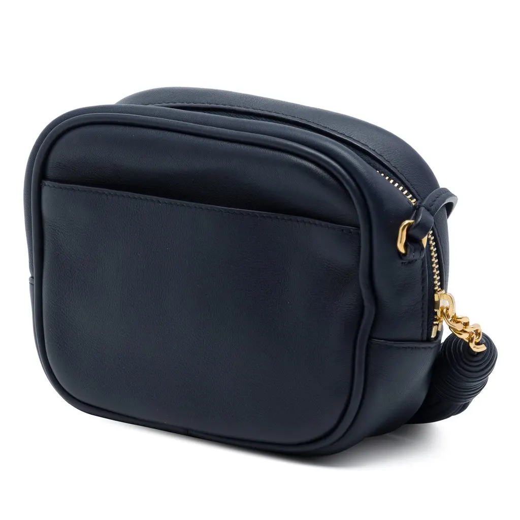 Saint Laurent Calfskin Monogram Blogger Bag Blue Leather Very good - Back View