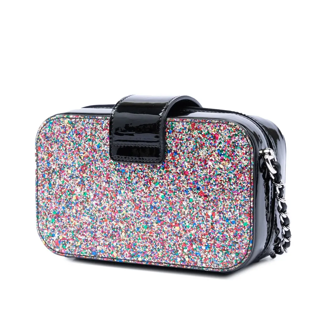 Chanel Glitter Patent Evening On The Moon Camera Case Purple Leather Very good - Back View