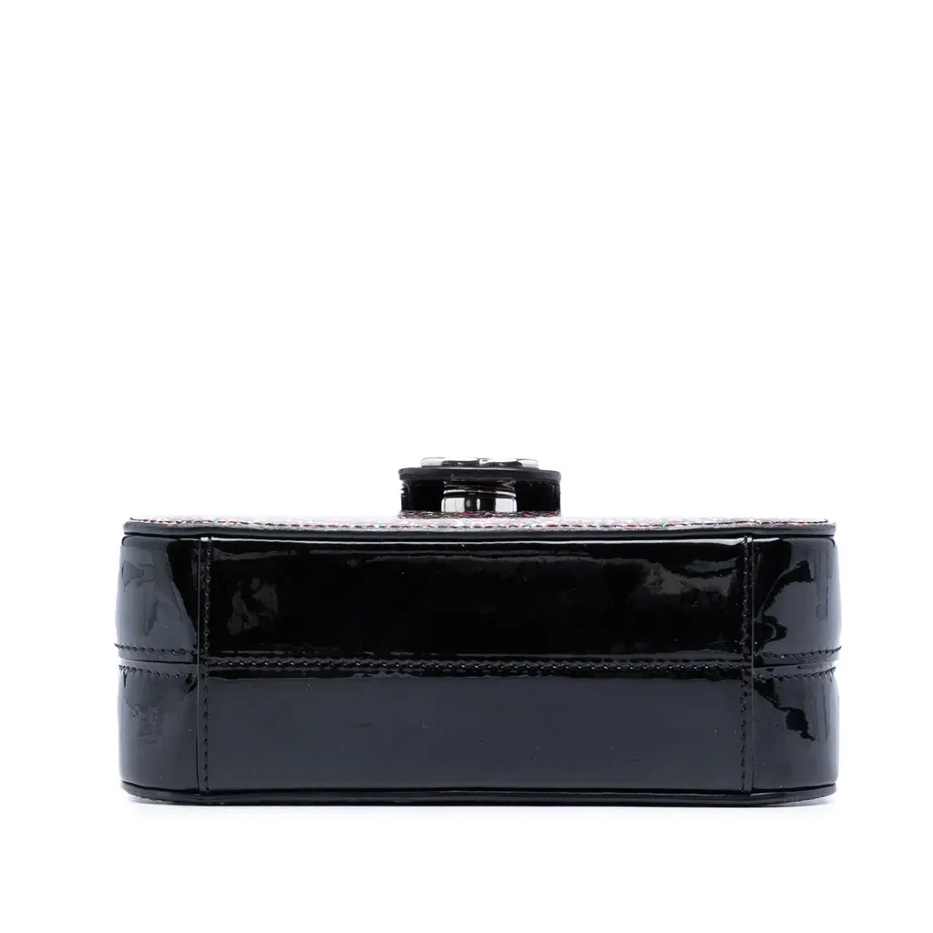 Chanel Glitter Patent Evening On The Moon Camera Case Purple Leather Very good - Inside View