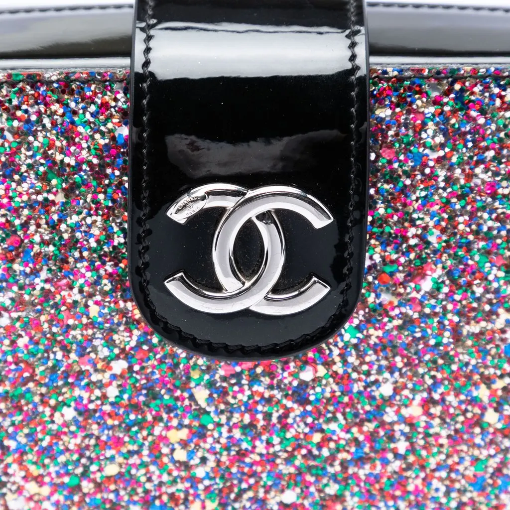 Chanel Glitter Patent Evening On The Moon Camera Case Purple Leather Very good - Box View