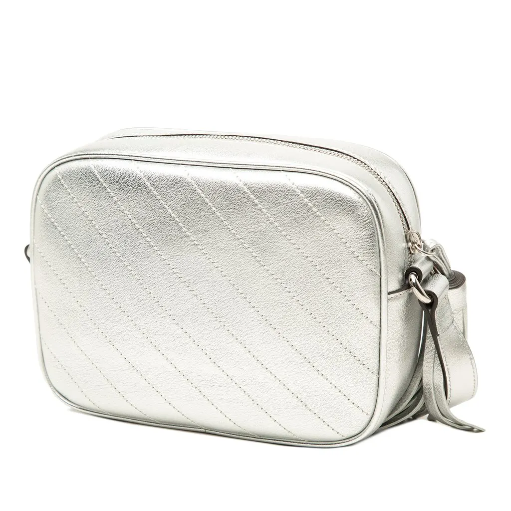 Gucci Small Metallic Calfskin Blondie Crossbody Silver Leather Very good - Back View