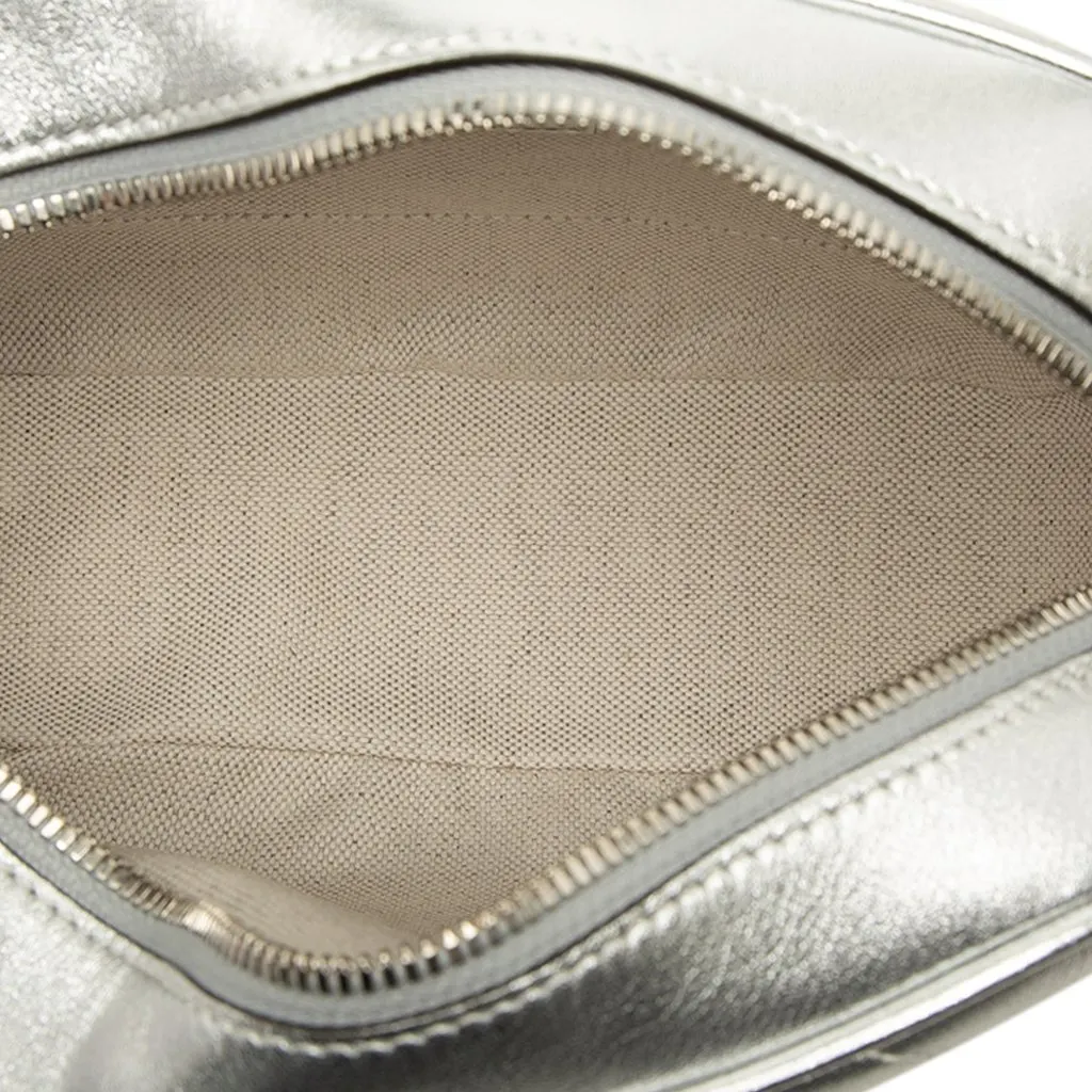 Gucci Small Metallic Calfskin Blondie Crossbody Silver Leather Very good - Model View