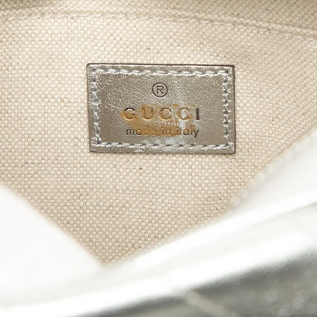 Gucci Small Metallic Calfskin Blondie Crossbody Silver Leather Very good - Box View