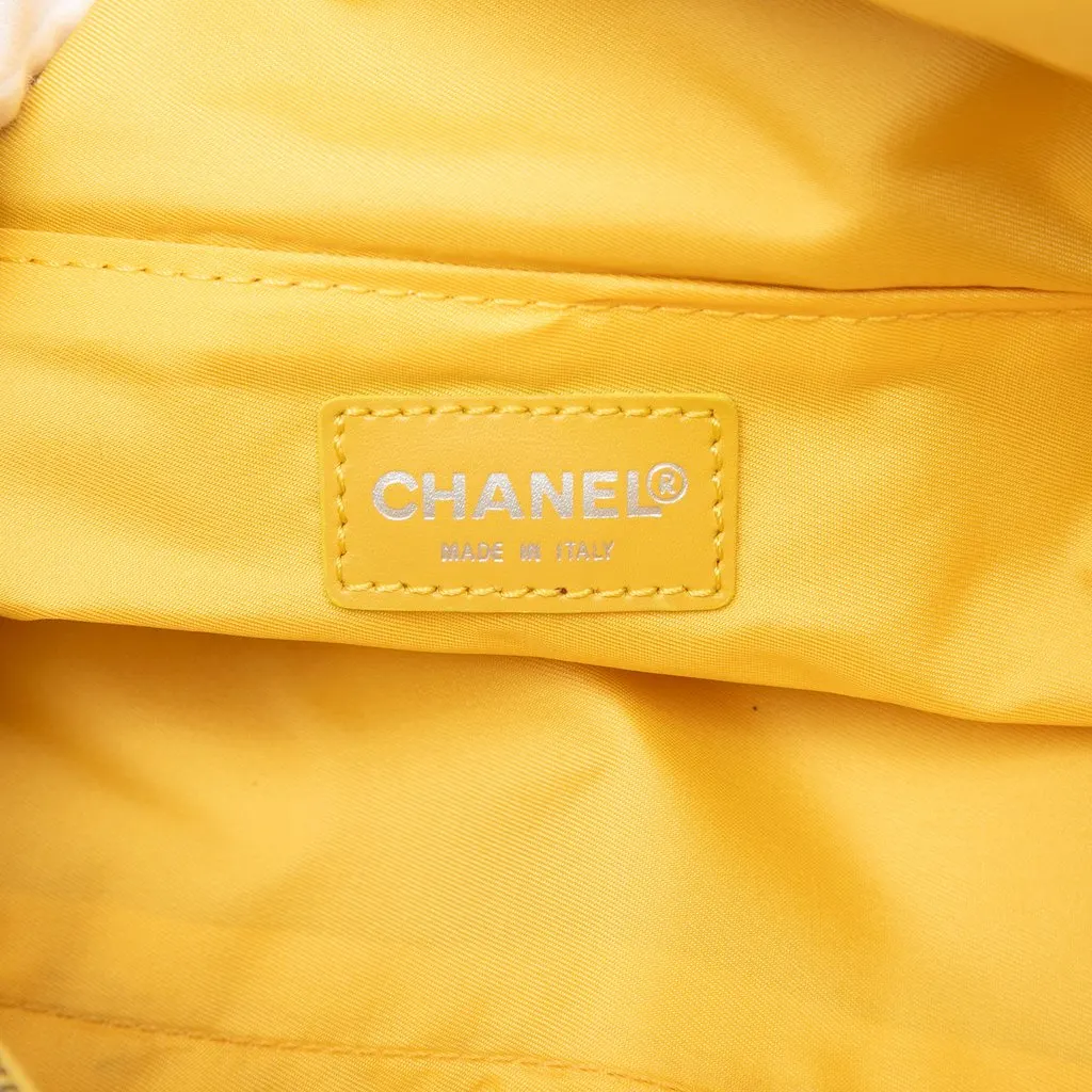 Chanel New Travel Line Nylon Vanity Bag Yellow Very good - Box View
