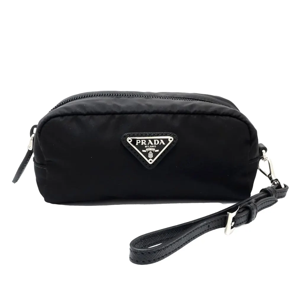 Prada Tessuto Cosmetic Pouch Black Very good - Front View