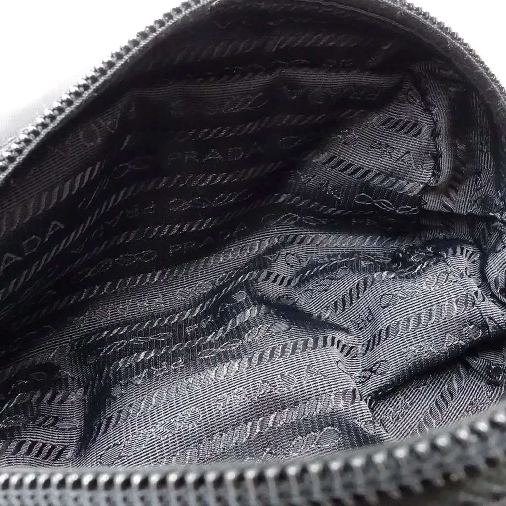 Prada Tessuto Cosmetic Pouch Black Very good - Model View