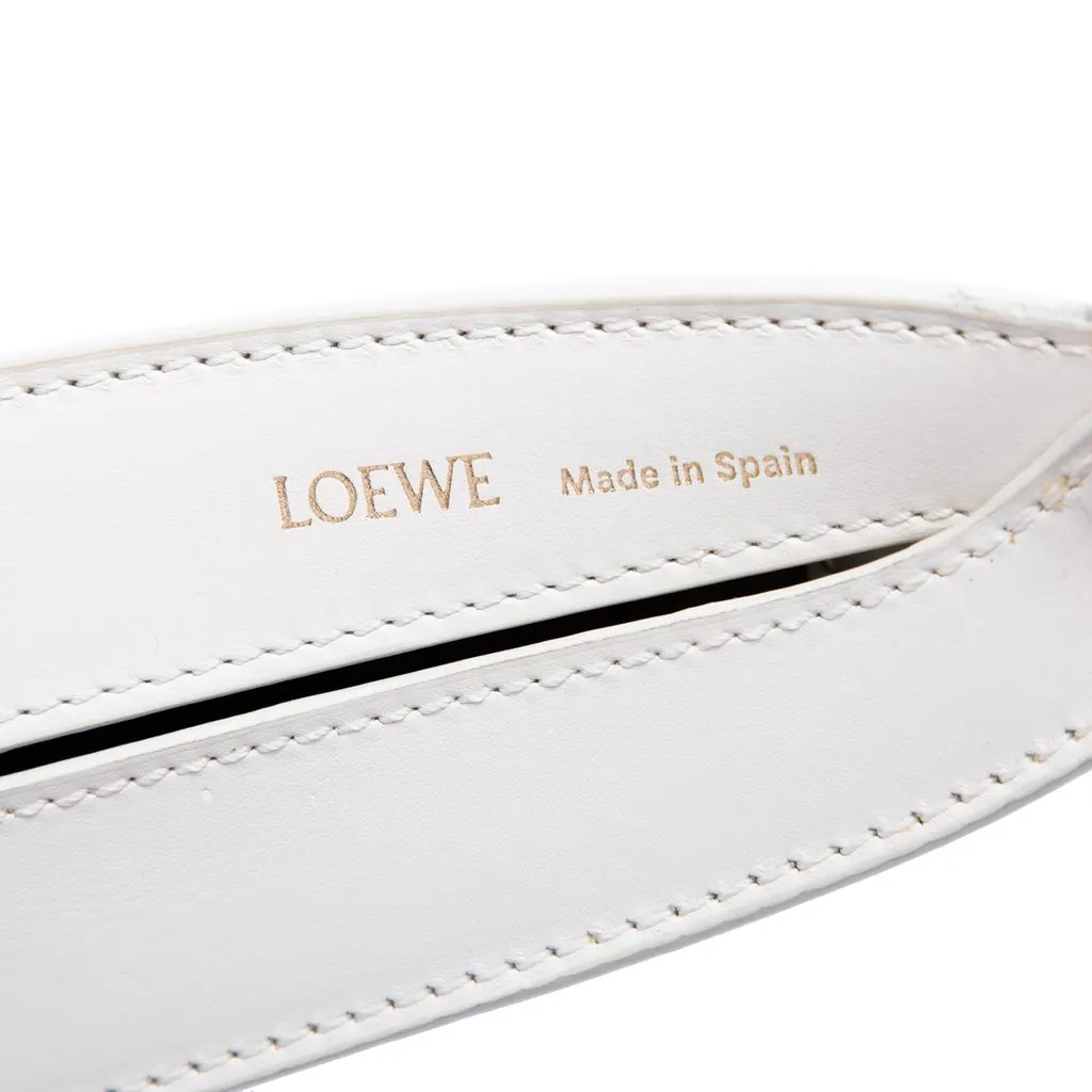 Loewe Anagram Leather Luna Hobo Bag White Leather Very good - Box View