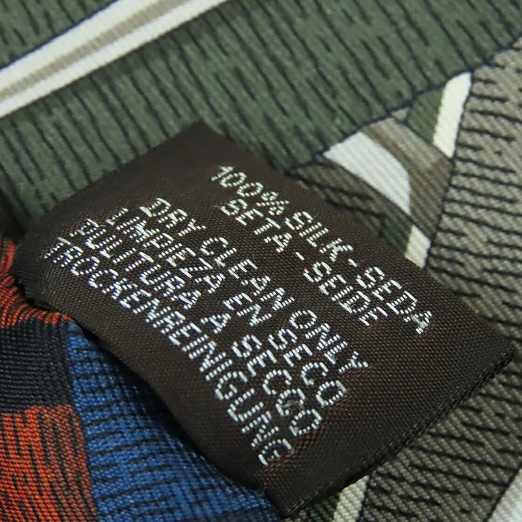 Hermès Mors a Jouets Chemise Twilly Silk Scarf Blue Very good - Inside View