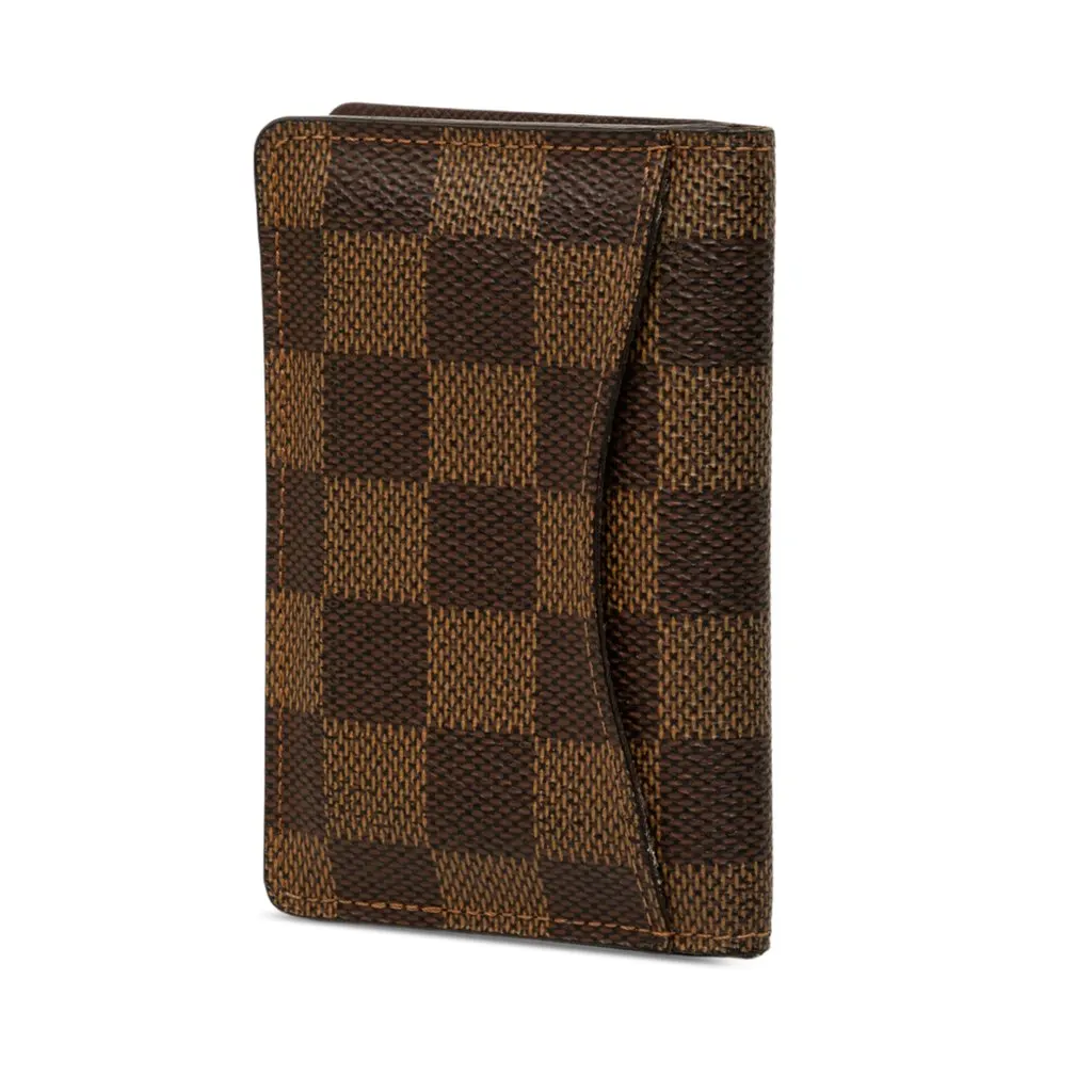 Louis Vuitton Damier Ebene Pocket Organizer Brown Canvas Very good - Back View
