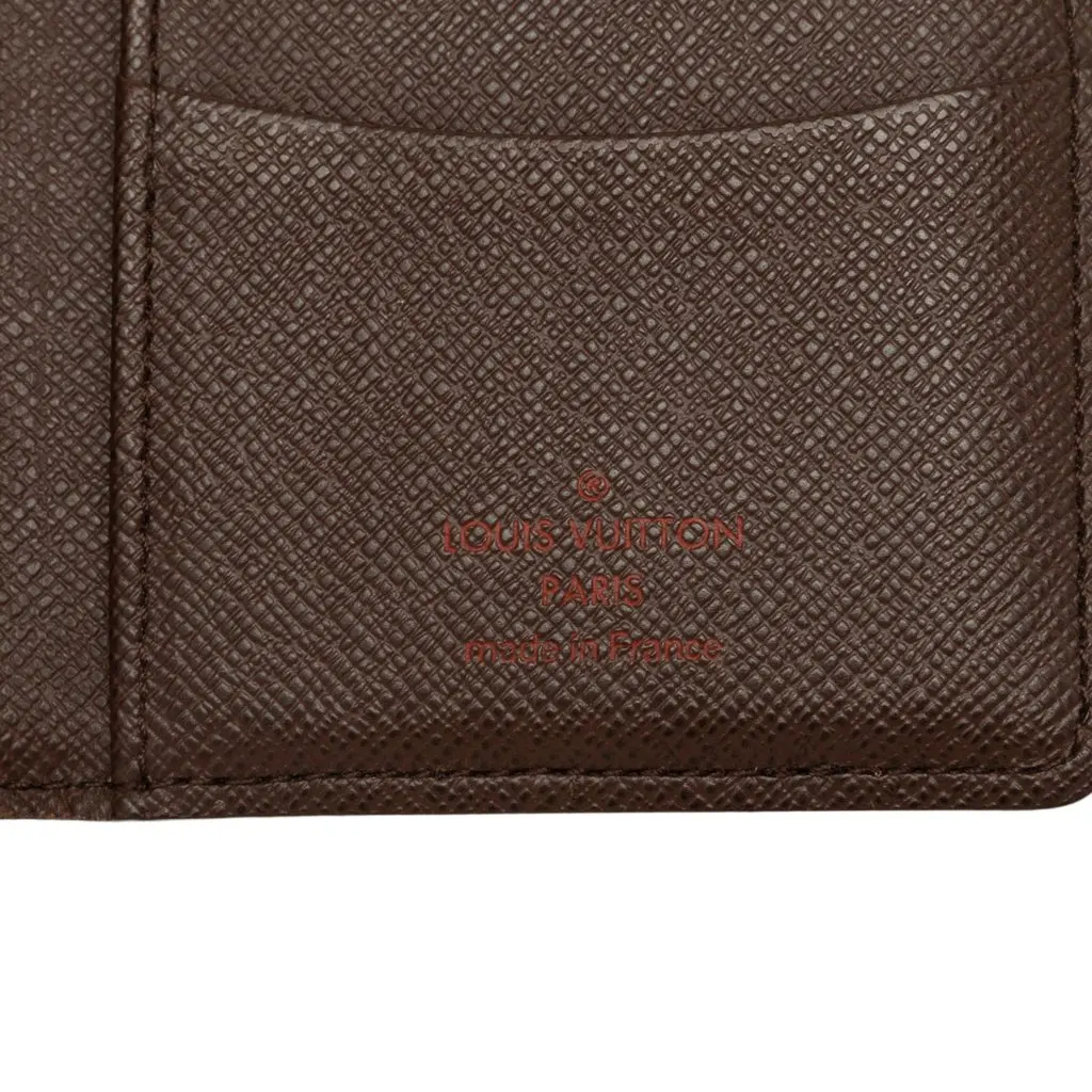 Louis Vuitton Damier Ebene Pocket Organizer Brown Canvas Very good - Box View