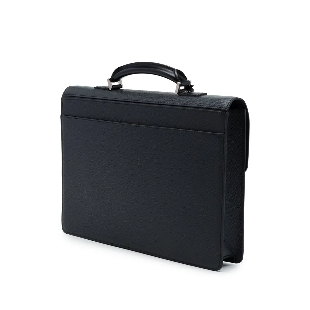 Louis Vuitton Taiga Neo Robusto 2 Briefcase Black Leather Good - Back View