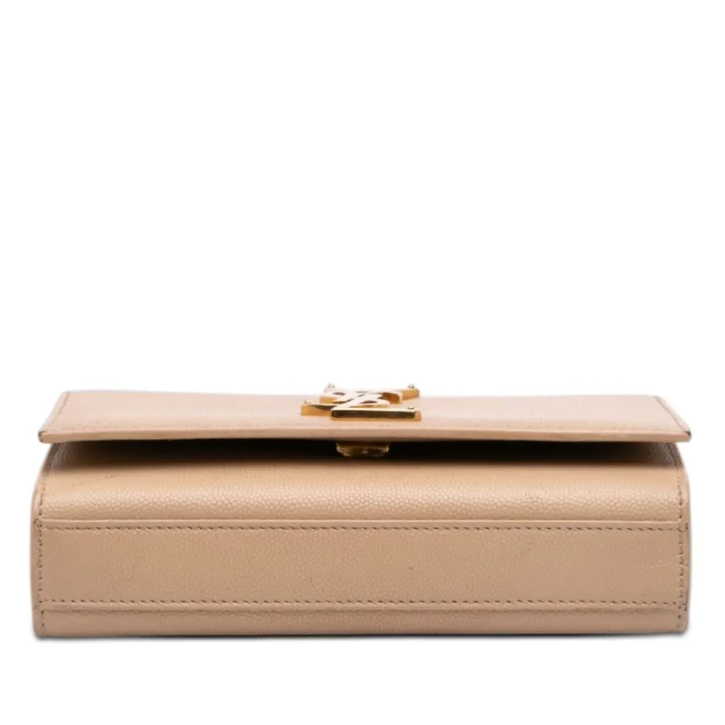 Saint Laurent Small Grain De Poudre Monogram Kate Crossbody Beige Leather Very good - Inside View