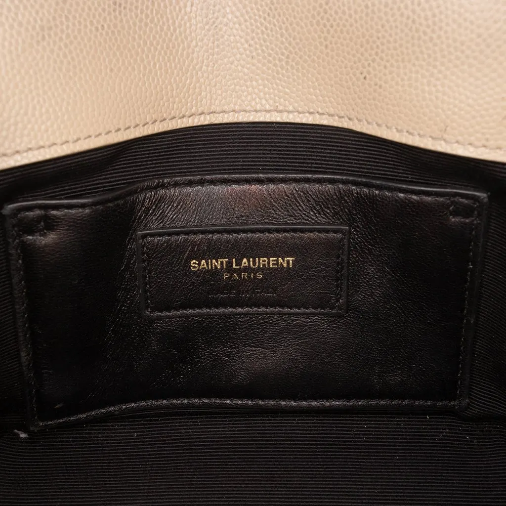Saint Laurent Small Grain De Poudre Monogram Kate Crossbody Beige Leather Very good - Box View