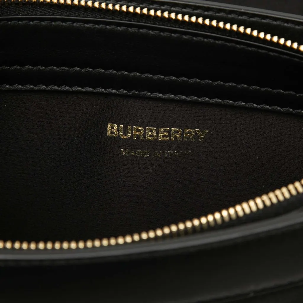 Burberry Canvas Olympia Fringe Clutch Black Very good - Box View