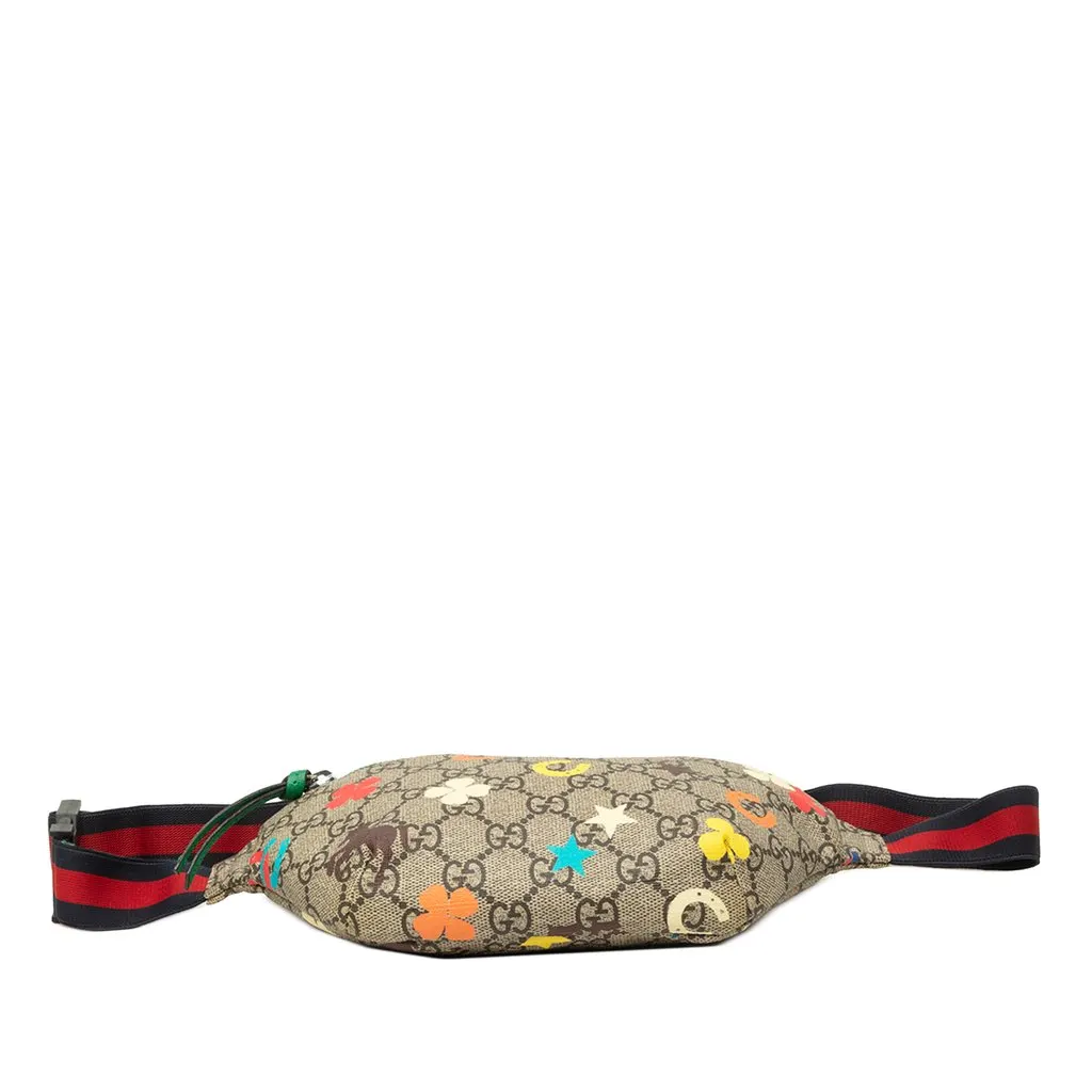 Gucci Kids GG Supreme Ranch Web Belt Bag Beige Canvas Very good - Inside View