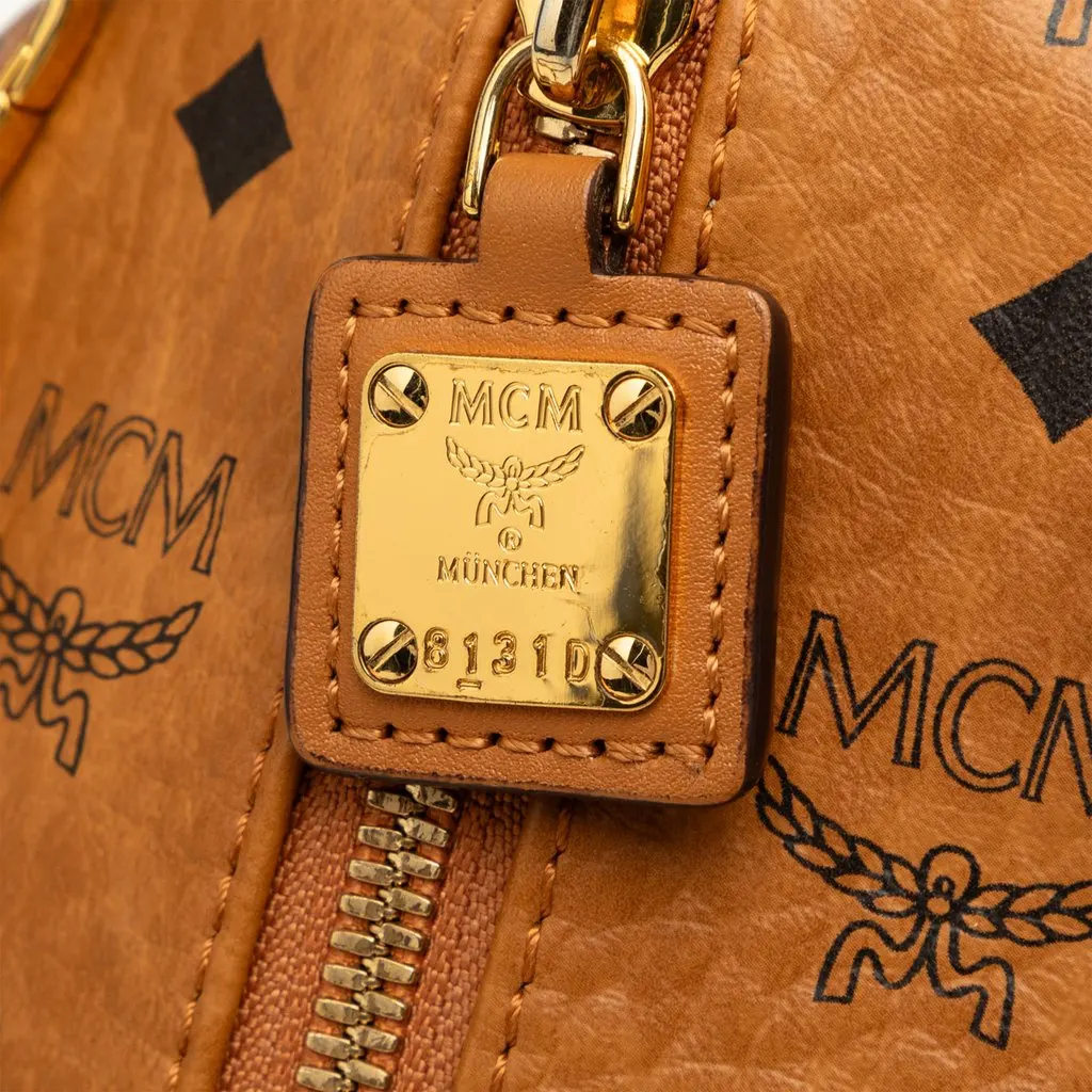 MCM Calfskin and Visetos Coated Canvas Rabbit Zoo Doll Backpack Brown Leather Very good - Box View