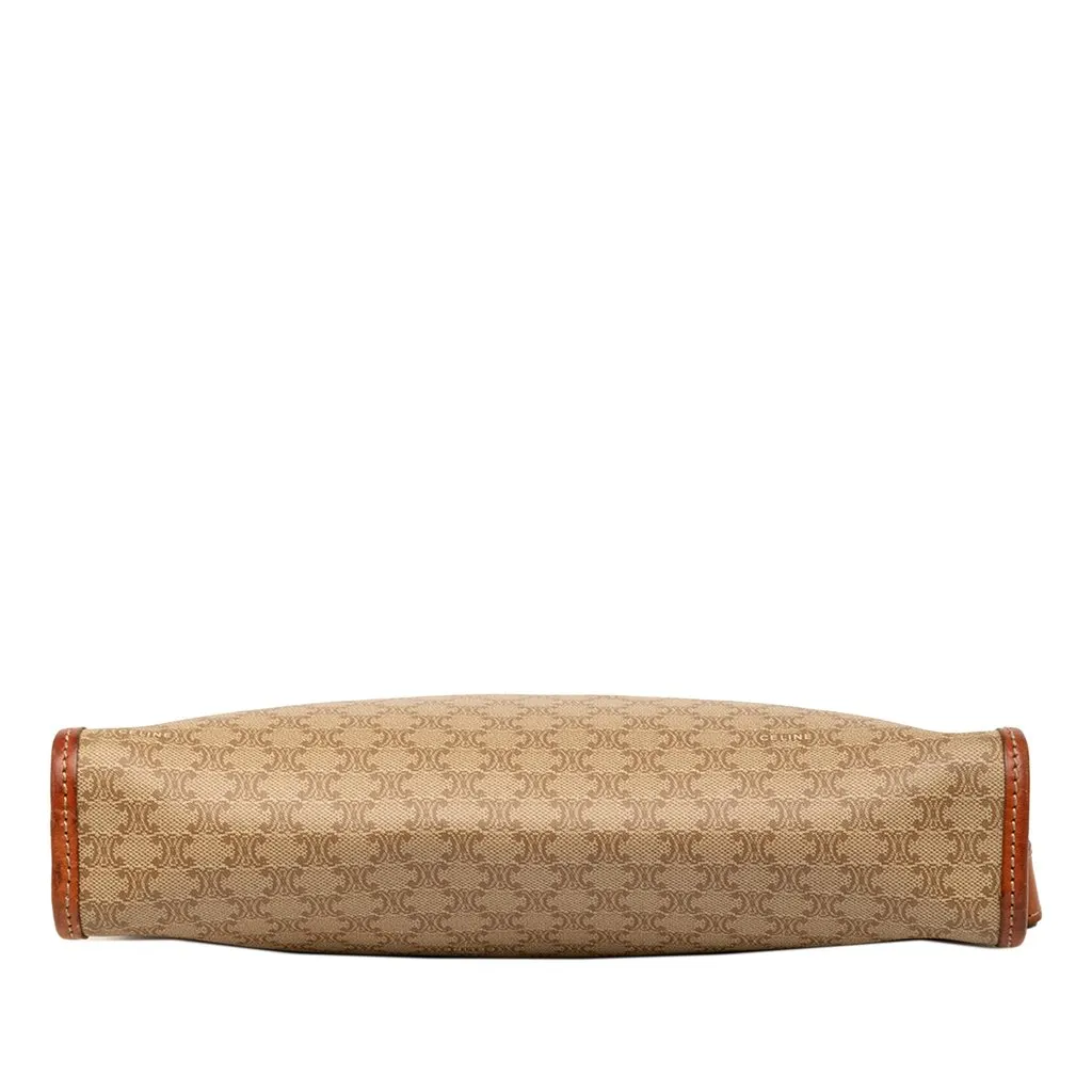 Celine Macadam Coated Canvas Clutch Beige Canvas Good - Inside View