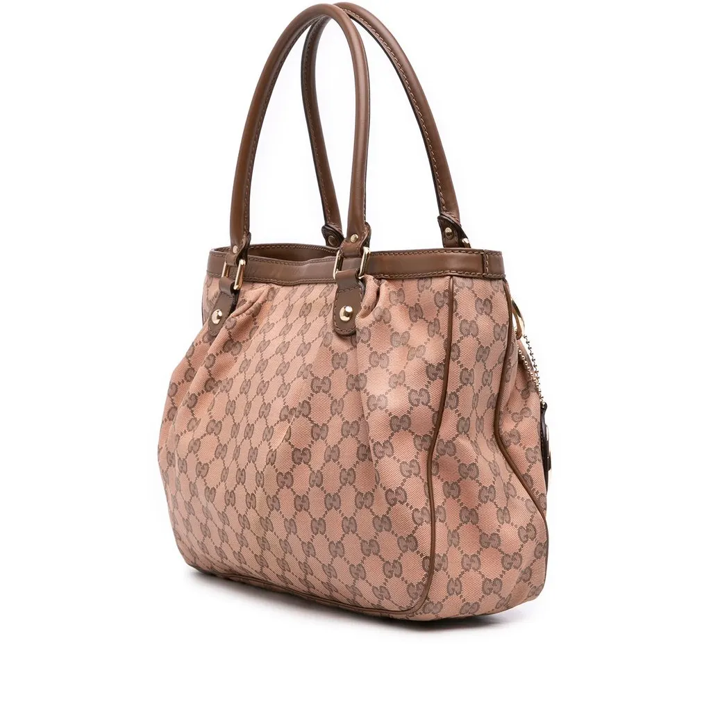 Gucci GG Canvas Sukey Tote Brown Canvas Very good - Back View
