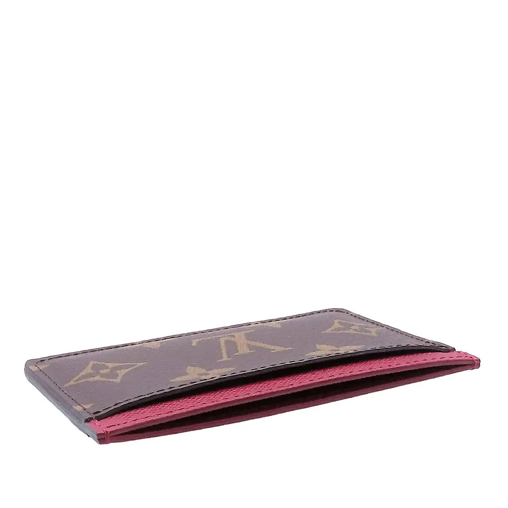 Louis Vuitton Monogram Card Holder Brown Very good - Back View